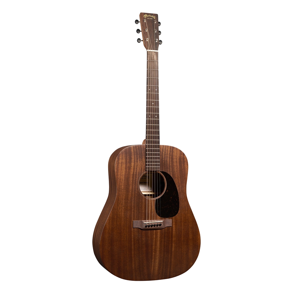 Martin D-10E Retro Sapele Dreadnought Retro Acoustic Electric Guitar, Sapele/ Sapele w/ Soft Shell Case